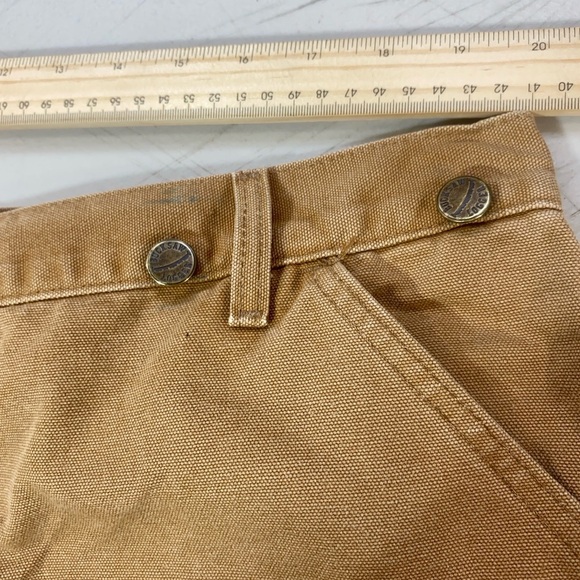 Vintage Carhartt Bucksaw Logger Shorts 42 USA Made Canvas Workwear Utility - Picture 3 of 13
